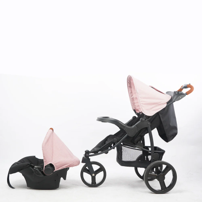 COCHE TIZZY CON CARGUERA Y BASE P60- MELANGE PINK CB