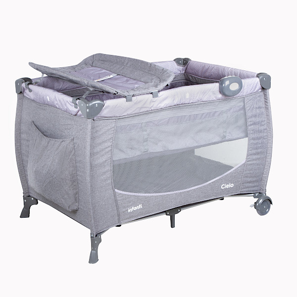 CORRAL CUNA CIELO GREY DOTS KDD-930 GREY DOTS